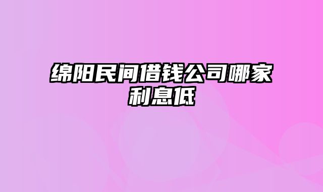 绵阳民间借钱公司哪家利息低