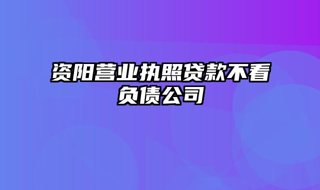 资阳营业执照贷款不看负债公司