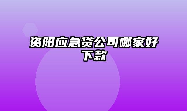 资阳应急贷公司哪家好下款