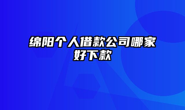 绵阳个人借款公司哪家好下款