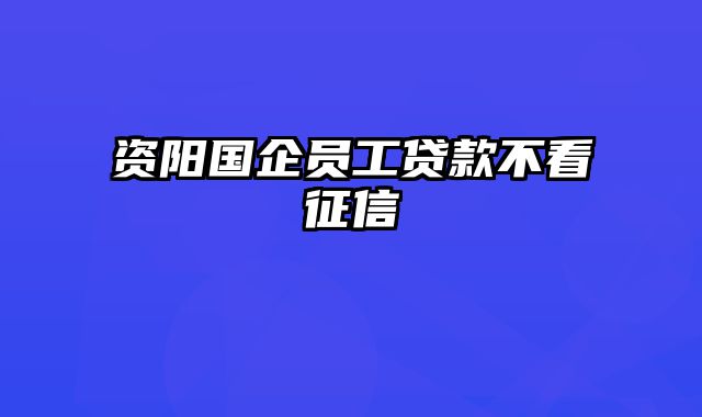 资阳国企员工贷款不看征信