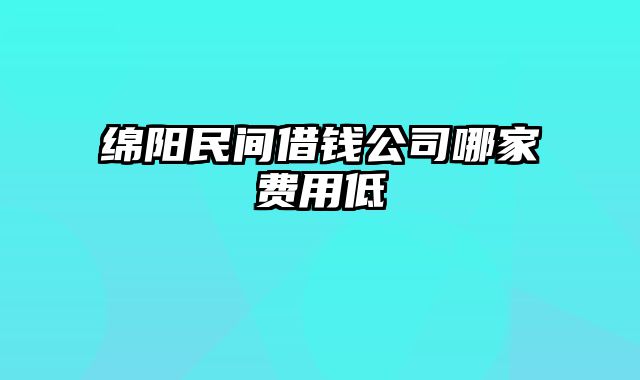 绵阳民间借钱公司哪家费用低