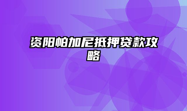 资阳帕加尼抵押贷款攻略