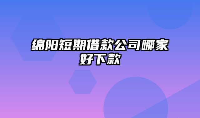 绵阳短期借款公司哪家好下款