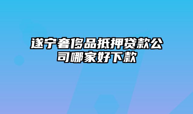 遂宁奢侈品抵押贷款公司哪家好下款