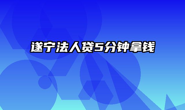 遂宁法人贷5分钟拿钱